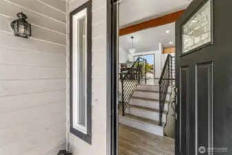 Enter inviting tri-level and recently painted.
