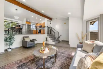 Open spaces with recessed lighting throughout