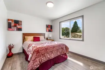 One of three upstairs bedrooms.