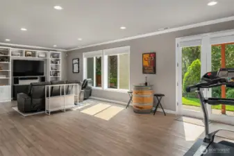 Basement finished in 2018 by buchan Homes.
