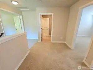 Spacious upstairs hall.