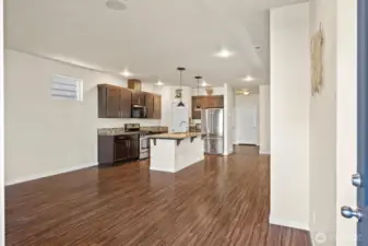 Entry with open floorplan