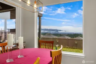 Dinning Room Framed by Beautiful Mountain Views