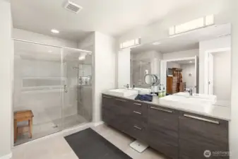 Primary Bathroom with Mountain Views