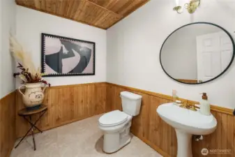 Centrally located lower level bathroom to serve the main living spaces efficiently.