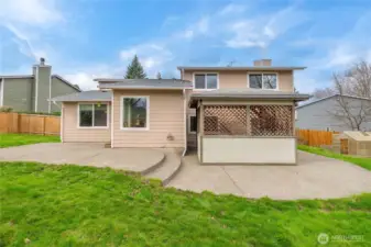 Covered space extends your living area outdoors.