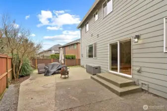 Large back patio