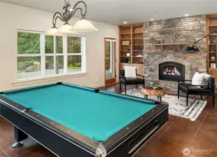 Lower level living and game room