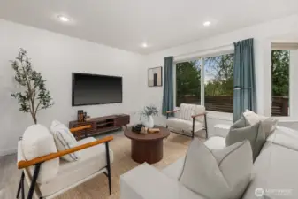 Light filled formal and informal living spaces