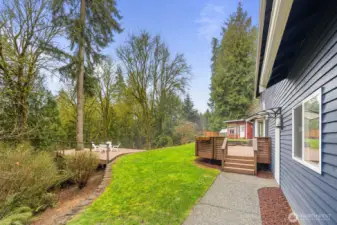 Spacious lawn ideal for play and gatherings