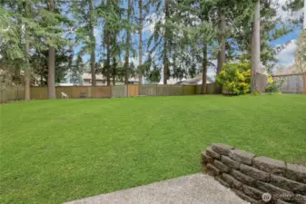 Backyard Fully Fenced. Grass Has Been Potoshopped.