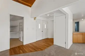 Generous entry into the open and flowing floor plan.