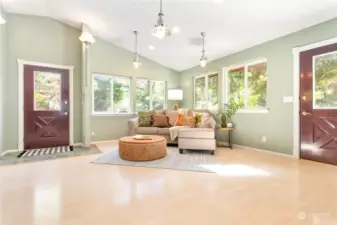 Use this space for nice a living room, or rearrange and turn this into a large dining area.