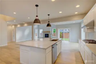 Aspen kitchen in previously built house.