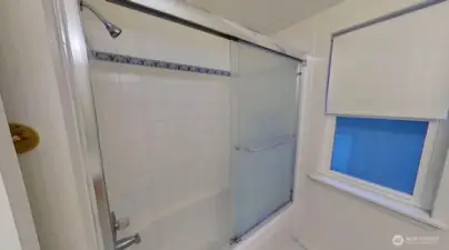 partial view of master bath