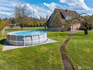 Extra large pool for those hot days.
