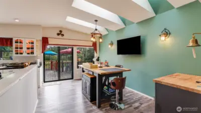 Dining area if you choose with skylights for natural light