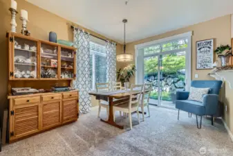 You'll appreciate the spacious dining room!