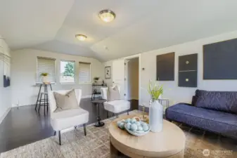 3rd Floor Rec Room or Flex 5th Bedroom With Entertainment Bar & Fridge