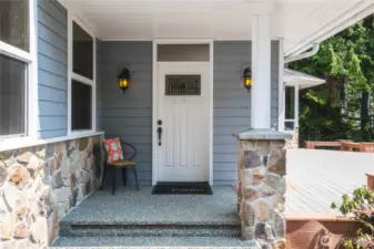 Covered front door