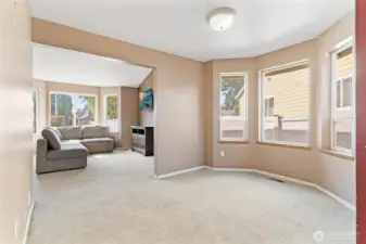 Formal dining room with tons of natural light