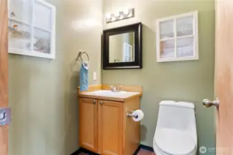 Powder room on first floor