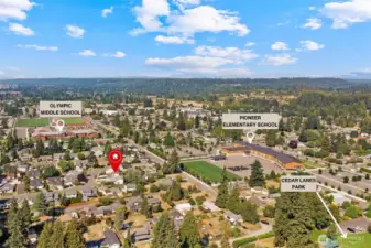 Close to schools and parks for biking, walking and playing