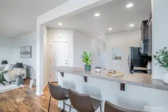 View From Dining Room. All New Smart Lightbulbs In Kitchen/Hallway