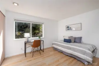 Guest room or office, with closet and French doors.