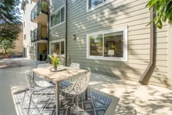Even more private patio space.