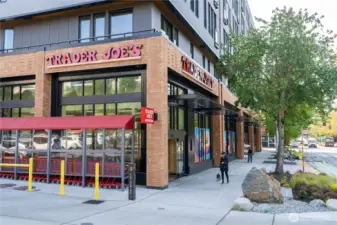 Trader Joe's (and the rest of the Greenwood shops) just around the corner.