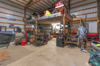 Work Bench an additional storage mezzanine in Shop.