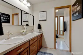Double Vanity Primary Bathroom.