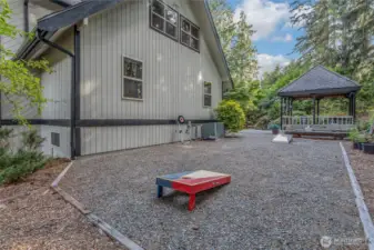 Game area off the back of the house.
