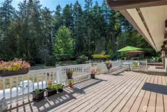 This lovely sunny deck adds so much room for gardening and enjoying the beautiful surroundings!