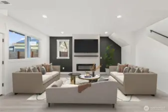 Family room / living room digitally staged