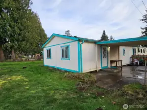 Large covered back patio