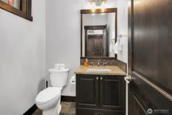 downstairs powder room. All rooms upstairs have their own bathrooms