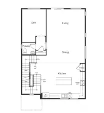 For layout purposes, not of actual home