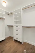Fully outfitted closet