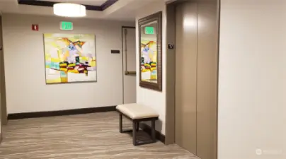 17th floor hallway corridor.