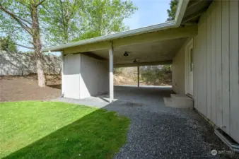 Large covered carport and storage