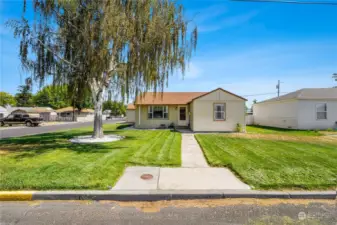 There's plenty of parking for guests in front and on the side of the home.