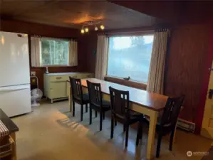 Dining area with view of the lake.