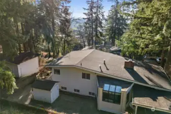 From Rear of Home...the two storage sheds belong to this property.