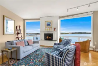 Brand new double pane windows throughout, bamboo flooring and wood burning fireplace.