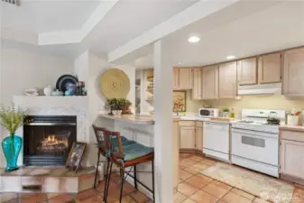 A countertop for the Unit 2 - Two bedroom