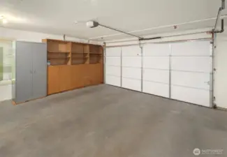 2 car garage with storage