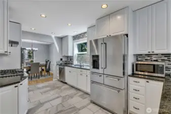 Stunning Kitchen with Tile Floors & Stainless Appliances.