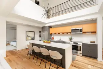 At the heart of the home, the kitchen is centrally located, fostering meaningful interaction with family and guests, establishing an inviting space for culinary pursuits, social gatherings, and the cultivation of enduring memories.